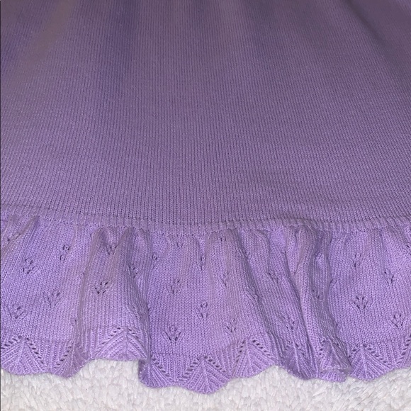 Cat & Jack Lavender Sweater Dress XS 4/5 EUC Short  Sleeves - Picture 8 of 13